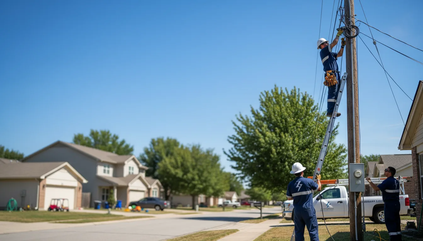 Residential electrician providing installation services in Wendell, MN